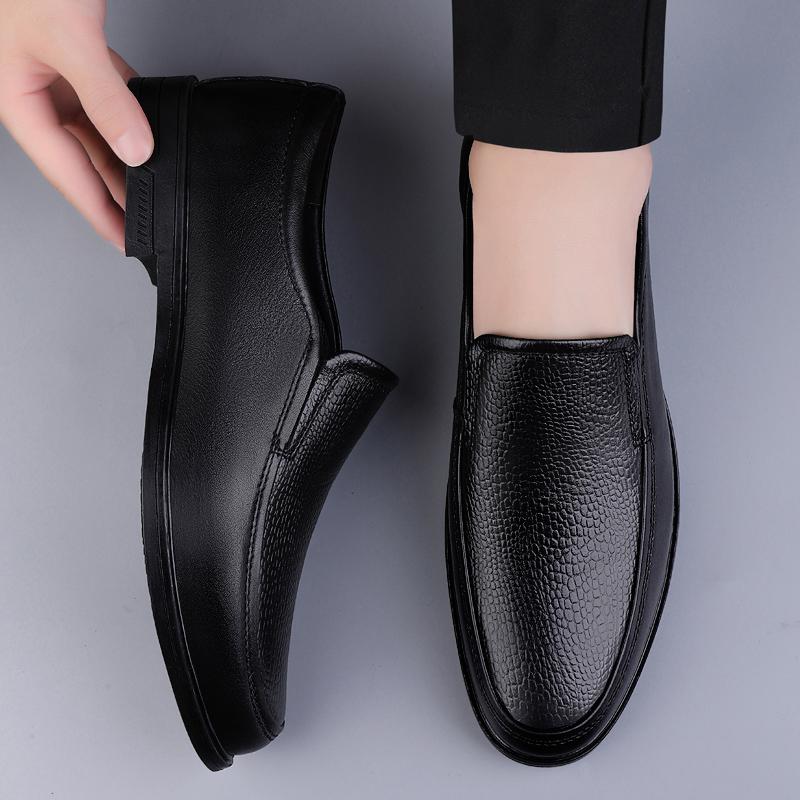 Fashion Non-Slip Lightweight Casual Shoes Classic Designer Flats Men's Genuine Leather Loafers for Men Fashion Comfortable Walking Shoes