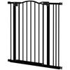 Metal Pet Safety Gate Dog Gate Folding Fence 74-87cm, Black