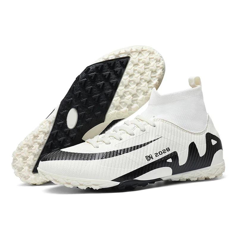 Neue Herren Fußballschuhe Hochwertige Rutschfeste Fußballschuhe für Ultraleicht Hoher Knöchel Outdoor Sport Sportschuhe Innenbereich Futsal Rutschfest