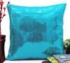 Yuga Blue Sequin Metallic Throw Cushion Cover Sparkle Pillow Wedding Decor Lounge 12 X 12