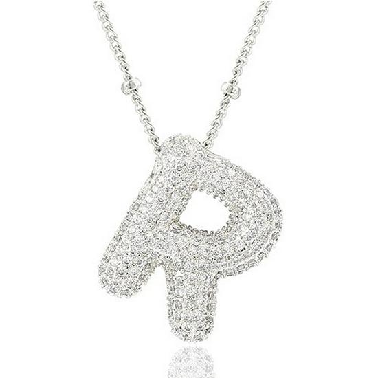 Trending 26-Initial Zirconia Necklace Fashion Pendant Jewelry