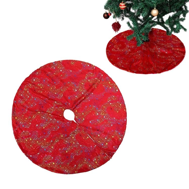 Elegant Christmas Tree Skirt with Soft Plush Texture Tree Base Mat Ornament for Home and Commercial Holiday Decoration