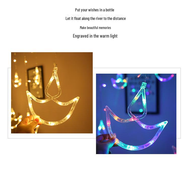 LED Colored String Lights - Indian Diwali Festival Anchor and Curtain Decoration