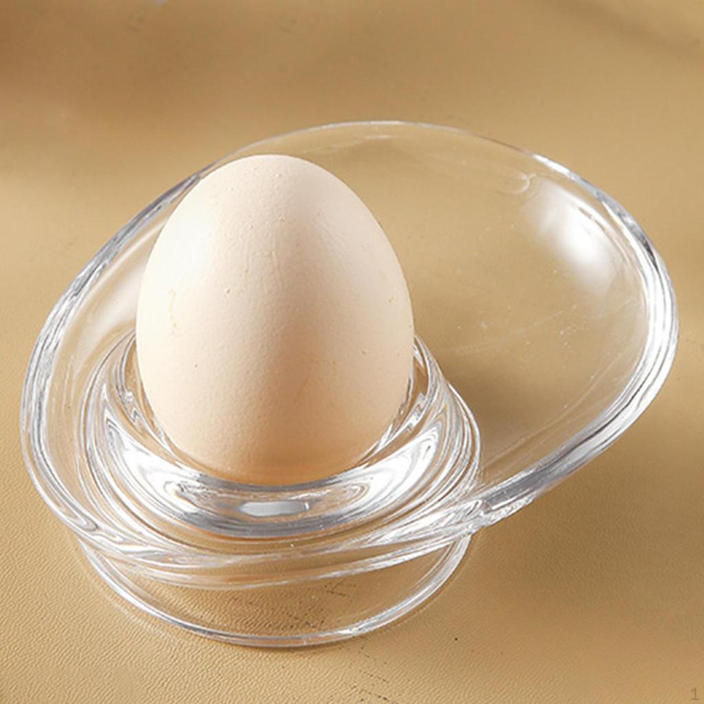 Egg Holder Tray Kitchen Tool Clear Decor Cooking Accessory Glass Easy to Clean Tableware for Soft
