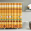 Stylish Geometric Pattern Shower Curtain For Bathroom Decor Modern Abstract Design Waterproof Fabric With Hook Rings Set 72X84In