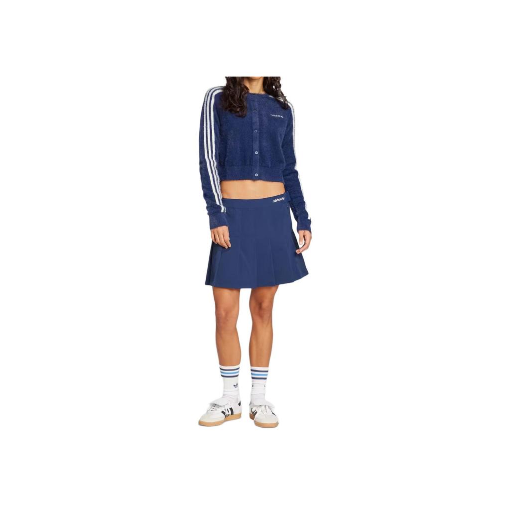 adidas Originals Knitted Cardigan Fashionable Striped Knit Sweater Women Cardigans JW3644