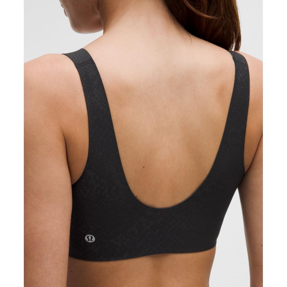 Lululemon Glow Up  Bra  Medium sUpport  B C CUp Snake struCture emBoss BlaCk
