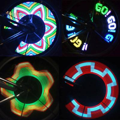 VIGOR GOODs Waterproof Bicycle Cycling Wheel Tire Valve Stem Rim Decor LED Spoke Light Lamp