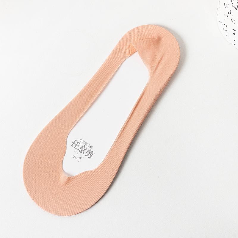 Women's Ice Silk Low Cut No-Show Striped Mesh Lace Boat Socks - Super Thin & Non-Slip