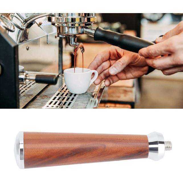 M10 Bottomless Portafilter Coffee Portafilter Handle Coffee Brewer Handle Solid Wooden Coffee Filter Handle Espresso Machine Wood Handle Coffee Maker