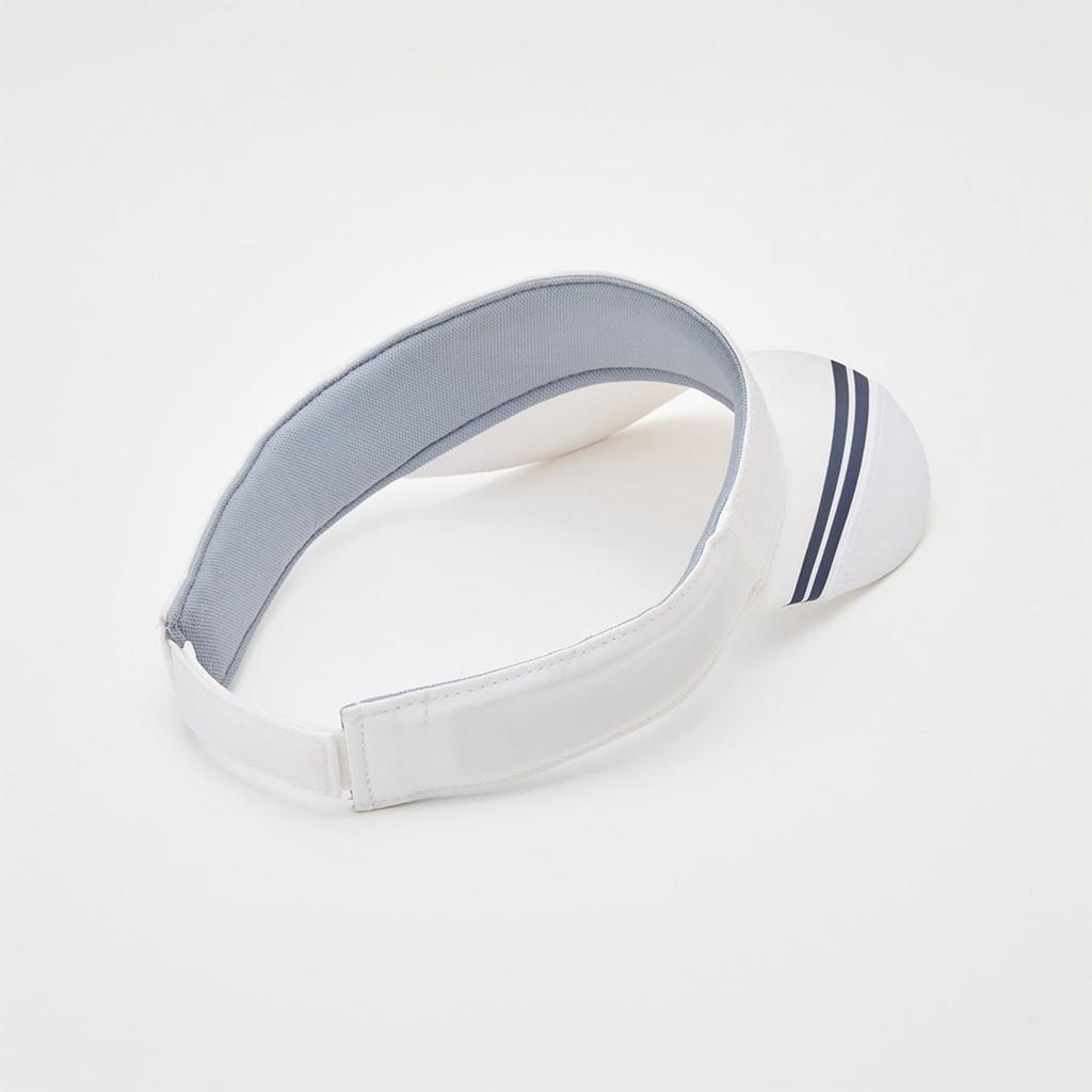 [Callaway] Viseira de Sol Feminina (Padrão Listrado, Tamanho Ajustável)  Boné de Golfe  C24191207 1030Branco