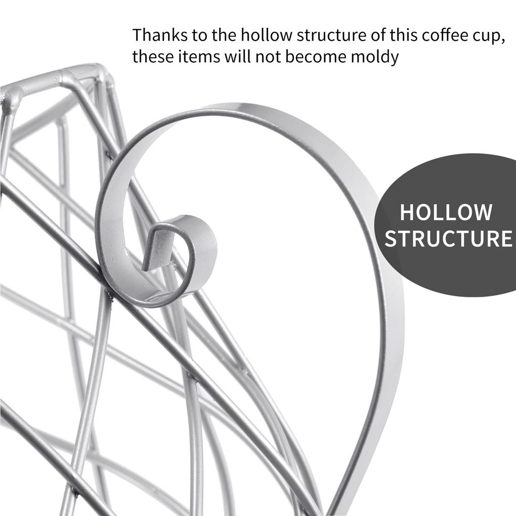 Coffee Pod Vegetable Mesh Holder Universal Cup Shaped Storage Basket Sturdy Large Capacity Steel Container Home Cafe