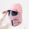 Winter Warm Cycling Cap Men Bicycle Motorcycle Balaclava Windproof Sports Scarf Velvet Face Cover Women Ski Hat With Glasses