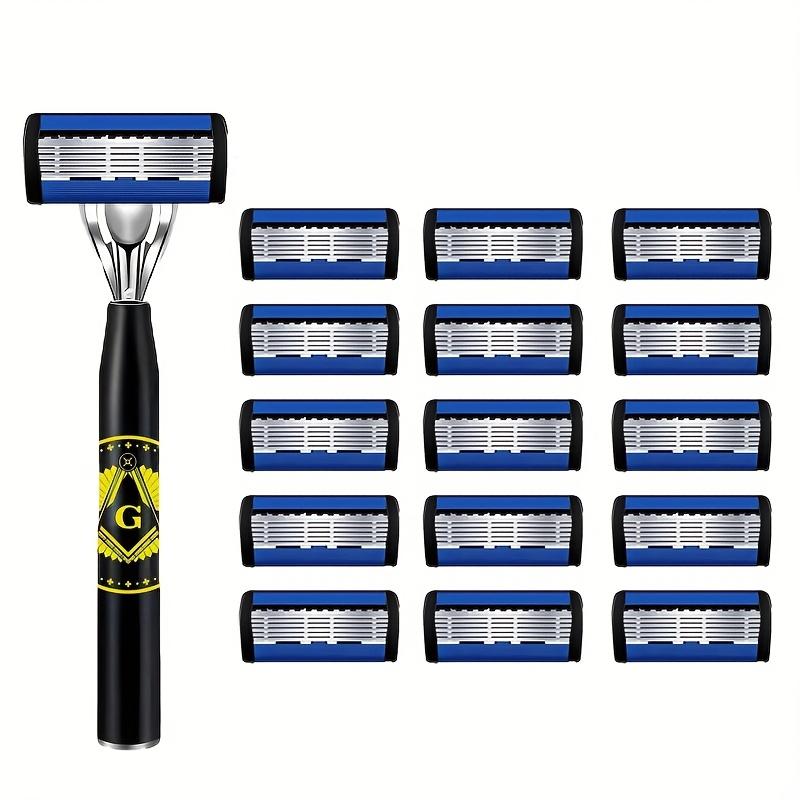 Six-layer Blades Minimize Irritation, Reusable Frame, Imported Blades, and Simple Head Interchange Options.