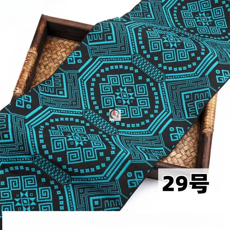 20 cm x 700 cm Hmong Stickerei Spitze Zubehör Miao Nationalität Kleidung Band Brokat Muster Tisch Flagge Wand Hängen Stoff