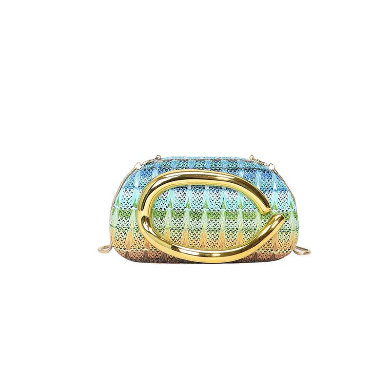 Borsa a Spalla Singola da Donna di Alta Qualità Borsa a Tracolla Borsa da Sera Borsa a Spalla di Lusso con Catena Metallica Versatile alla Moda Abbinamento Quotidiano