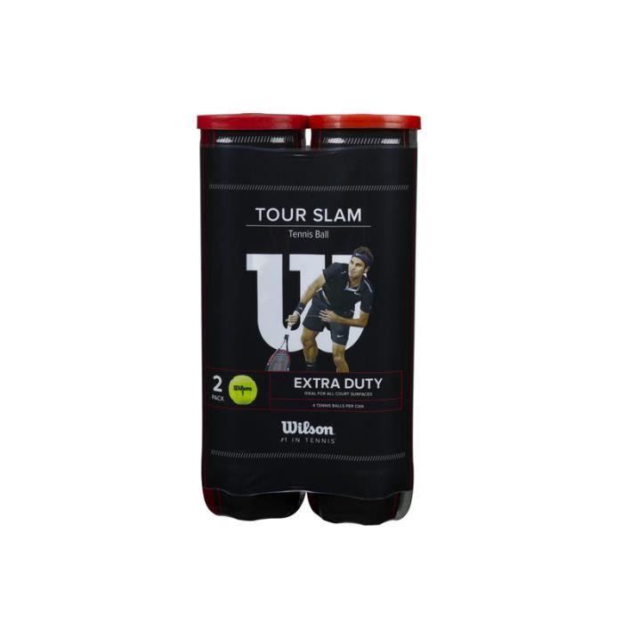 Tube 4 Balles - Wilson - Tour Slam - Jaune Fluo - TU - 4 Balles Incluses