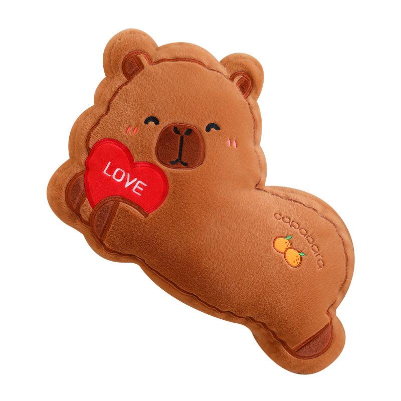 Cartoon Soft Love Capybara Throw Pillow Plush Toy Doll Kapibara Doll Girl Soothing Rag Doll