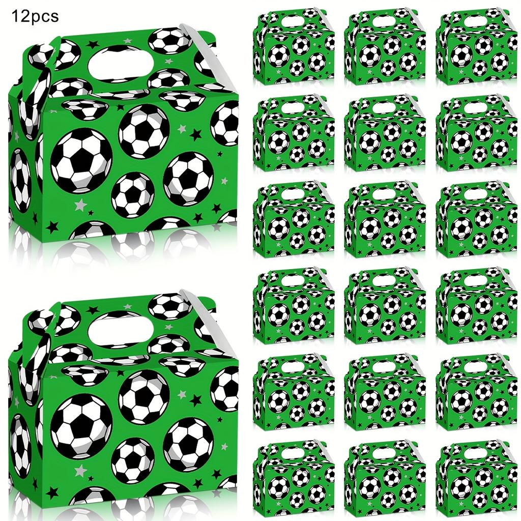 8/12/16pcs Handheld Football Candy Box Sports Snack Box Birthday Party Football Theme Party Decoration Supplies