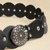 Premium PU Rivets Waist Strap Adjustable 90-110cm For Daily Wear And Special Occasion Ensembles
