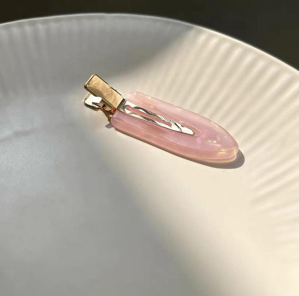 Korean Acetate Iridescent Seamless Hair Clip for Women - Duckbill Flyaway Styling Hairpin