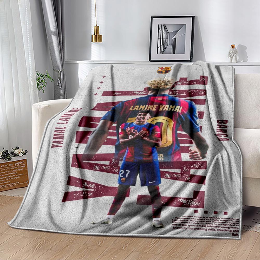 Lamine Yamal's Spanien Fußballstars Decke Bequem Perfekt für Sofa Bett Couch für Alle Anlässe Modern Ideales Geschenk Für Geburtstag Valentinstag