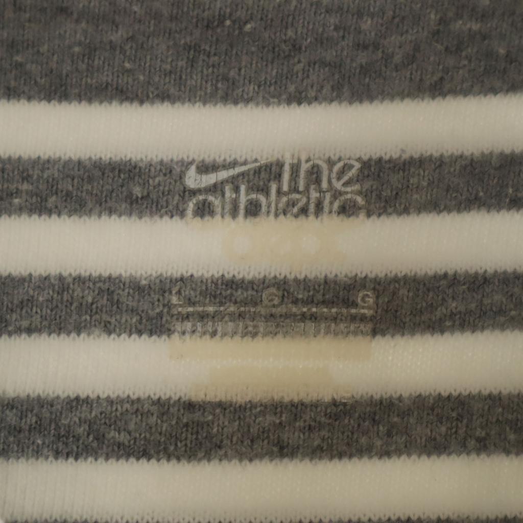 Nike Border Pattern Short Sleeve Polo Shirt L Gray Men's Used