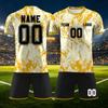 Customizable Two Piece Sports Jersey Set with Short Sleeve Top and Shorts for Team DIY Personalization Soccer Basketball Uniform