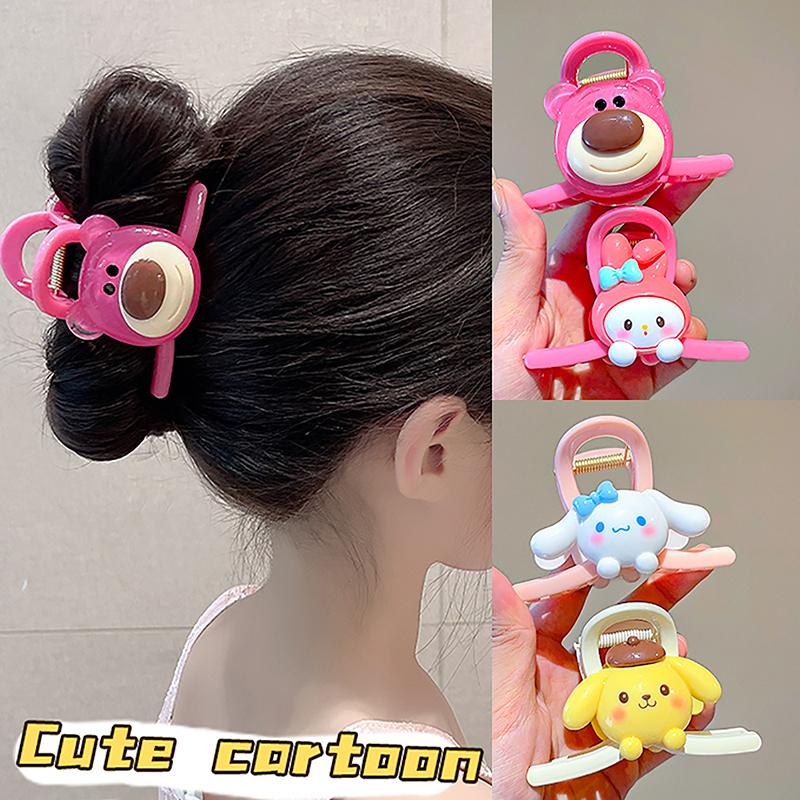 Kawaii Sanrio Shark Clip Cute Kuromi My Melody Cinnamoroll Anime Hair Claw Clips Hair Accessories Children Headwear Girls Gift