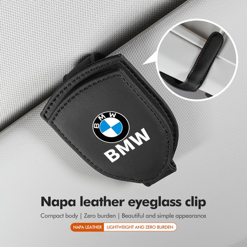 For BMW Suede Car Sunglasses Holder Sun Visor Glasses ML34 Hanger Storage Clip E90 E60 E46 E39 F30 F10 E87 X3 X4 X5 X1 G30 G20