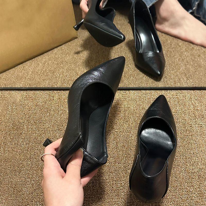 Not tired feet comfortable pointed high heels women's spring and autumn new models not tired feet single shoes women interview versatile