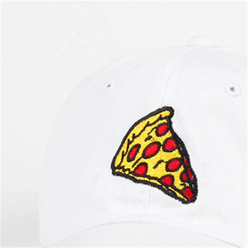 Pizza Embroidery Baseball Cap Unisex Adjustable Dad Hat For Women Men Fashion