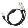 Dual 3.5mm To 6.35mm Y Splitter Cable Professional 3.5 Mm To 6.35 Mm Jack Sound Cable for Guitar