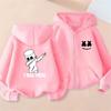 Modischer Herbst Winter Langarm Lustiger Cartoon Aufdruck Hoodie Bequemer Warmer Pullover Sportlich Lässig Kinder Reißverschluss Jacke Hoodie