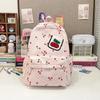 Durable Canvas Girls Backpack Versatile Large Capacity Students Schoolbag Lightweight Travel Rucksack For High School Students