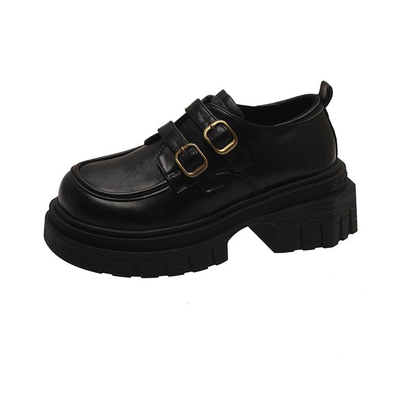 

Туфли на платформе кожаные женские весна и осень 2025 новые мокасины универсальные рабочие туфли для работы на работе обувь jk single 40