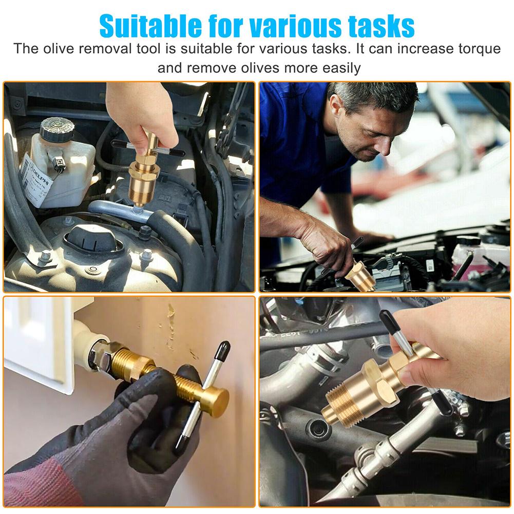 15mm 22mm Olive Remover Puller Removal Tool Solid Brass Copper Tube Fitting For Npt 1/2 Inch Npt 3/4 Inch Pipes