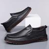 Men's Genuine Leather Shoes 2026 Spring Soft Sole Non Slip Handmade Casual Shoes Fashion Sewing Outdoor Flats Loafers Szie 39-48