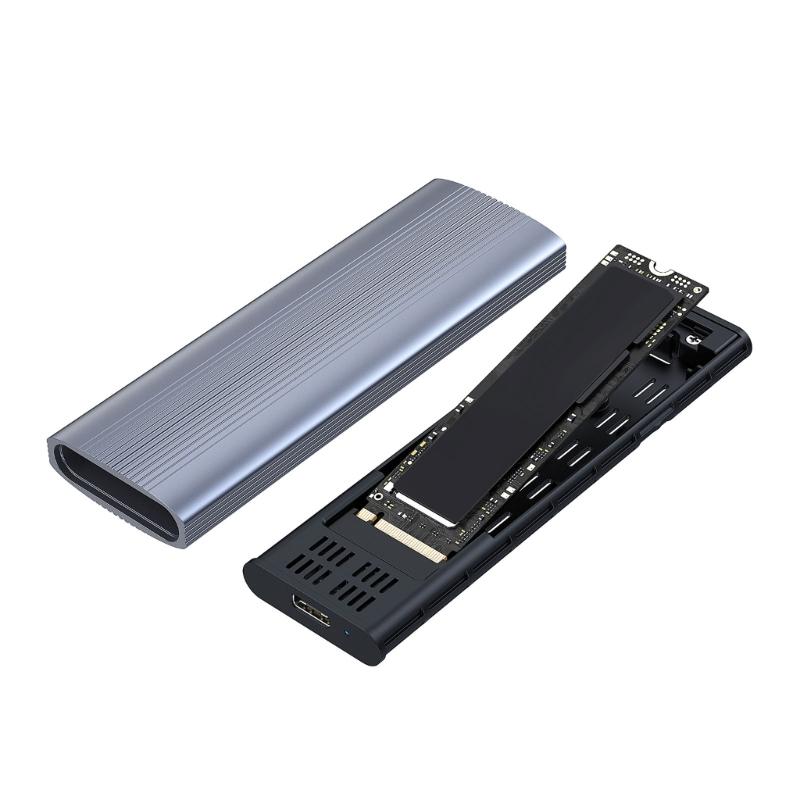 Metal USB 3.2 Type C HDD Enclosure Box Tool Less Installation Multiple Platforms Compatibility for 2230-2280 Disks Case