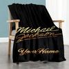 Michael Jackson 81 Customize Your Name Blanket Throw Personalized Blanket Warmthful Decor Throw For Nap Office Chair Picnics Seaside