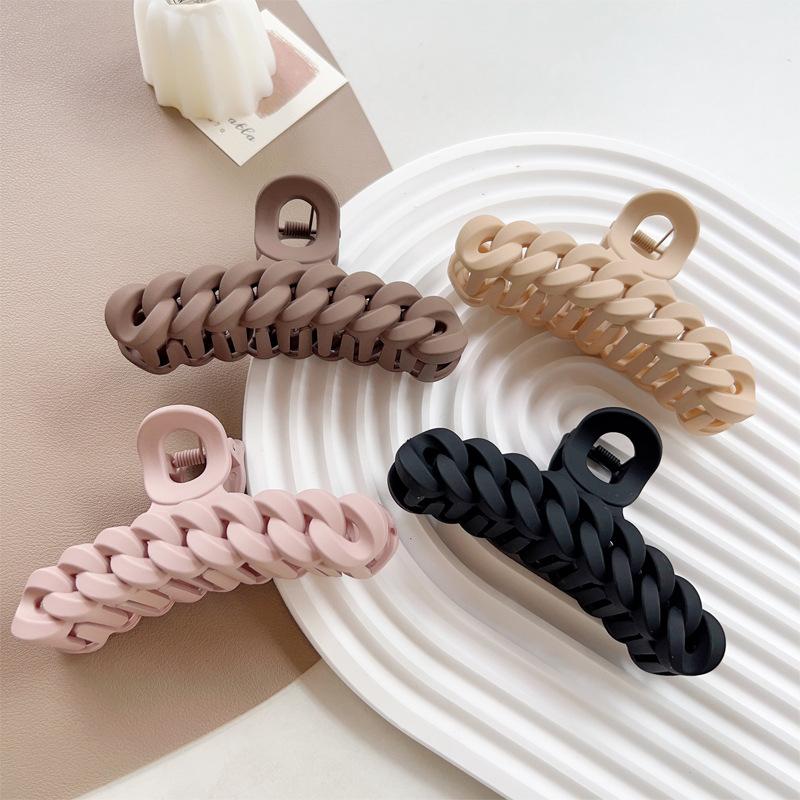 Große Pferdeschwanz-Luxus-Haarspangen für Frauen, koreanische Krallenklammern, dickes Haar, Soild-Farben, Krabbenkrallenklammern, Haar-Accessoires für Frauen