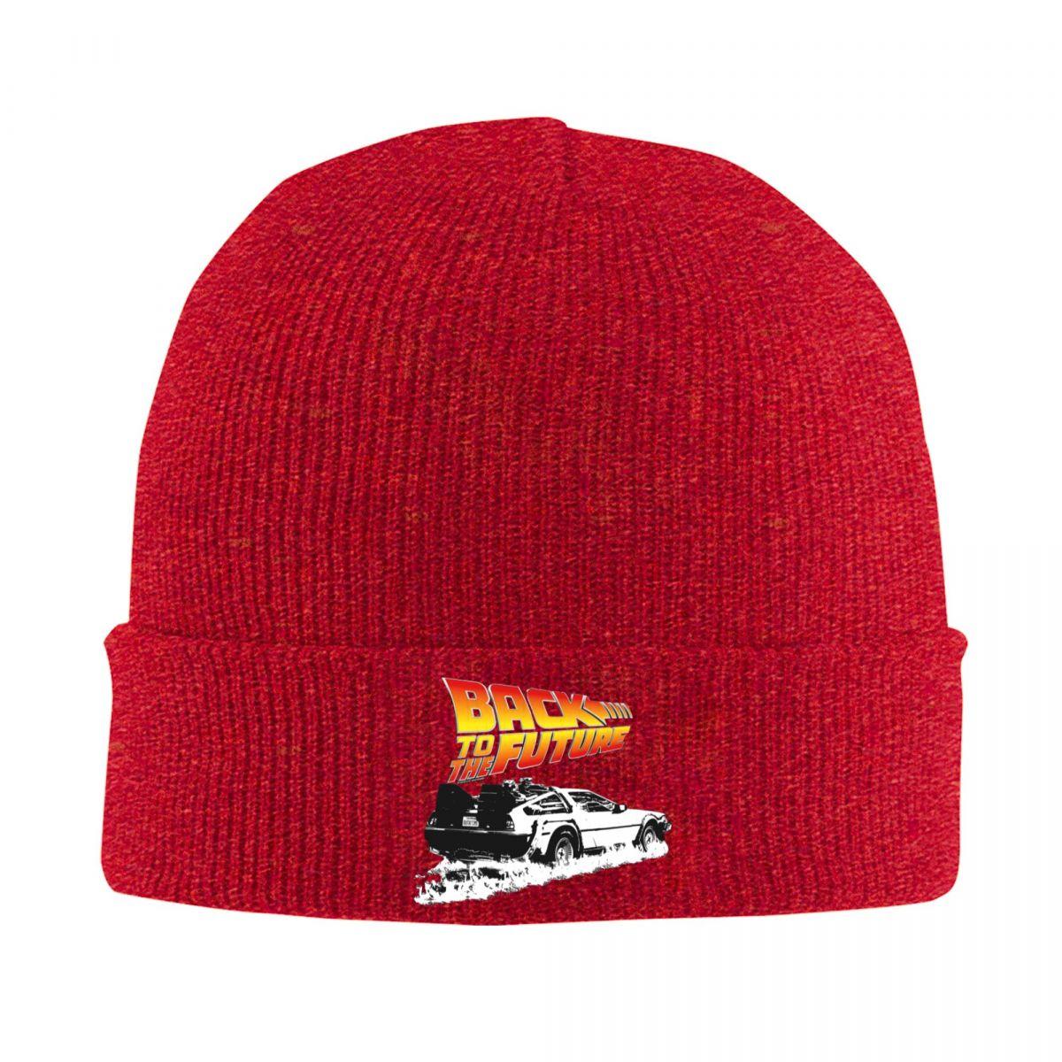 

Back To The Future Warm Knitted Cap Fashion Bonnet Hat Autumn Winter Outdoor Beanies Hats for Unisex Adult One Size