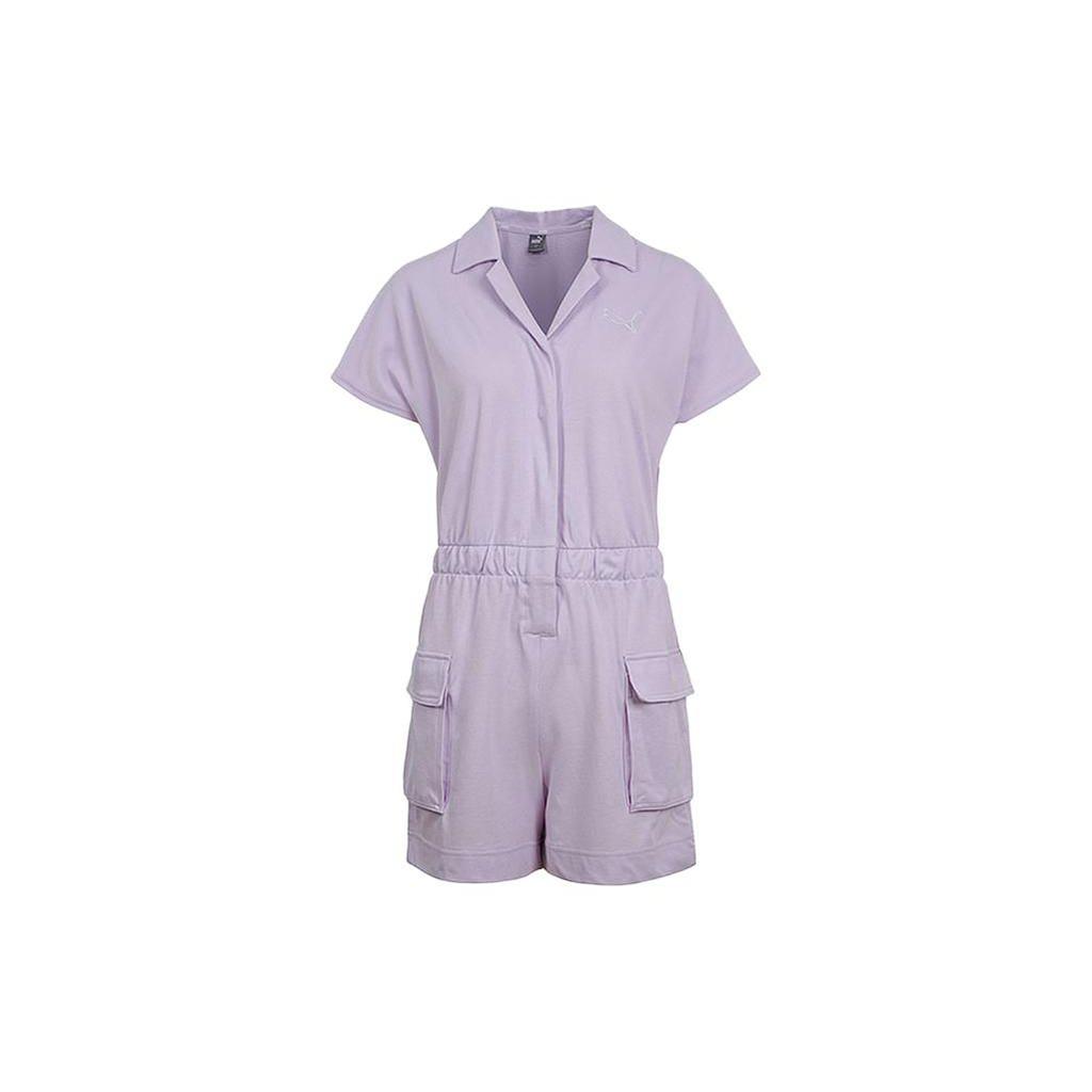Puma Solid Color Retro Casual Jumpsuit Women jumpsuit Purple 535232-17