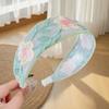 Rose Embroidery Lace Headband, Advanced Sense, Ethnic Style Floral Simple Fabric, Wide Edge Headband, Hairpin, Hair Accessories