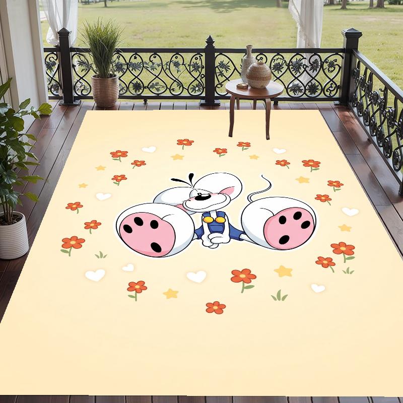 Kristall-Samt-Teppich mit Diddl-Design, Weiche rutschfeste Bodenmatte für Wohnzimmer Schlafzimmer Dekoration