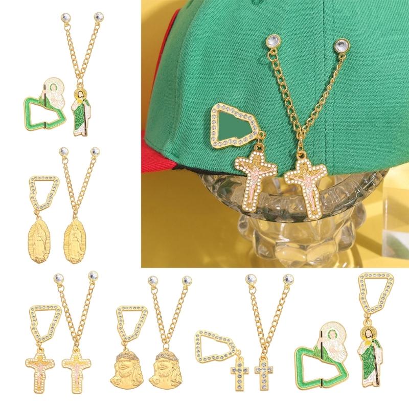 Brooch Pin Alloy Lapel Badge Hat Clip Stylish Breastpin Clothing Accessories for Religious Event and Fashion Enthusiasts
