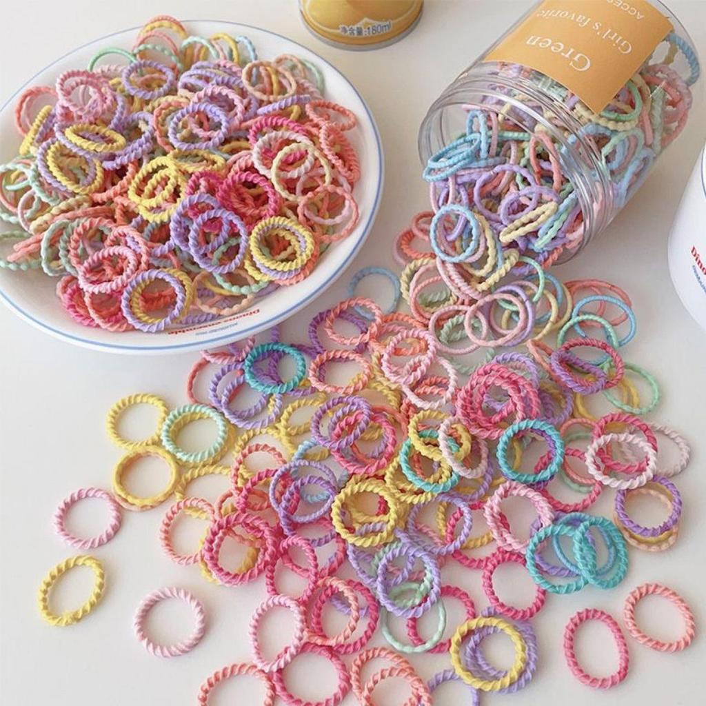 Durable High-Elasticity Hair Ties for Girls - Gentle on Hair, Perfect for Braids and Pigtails