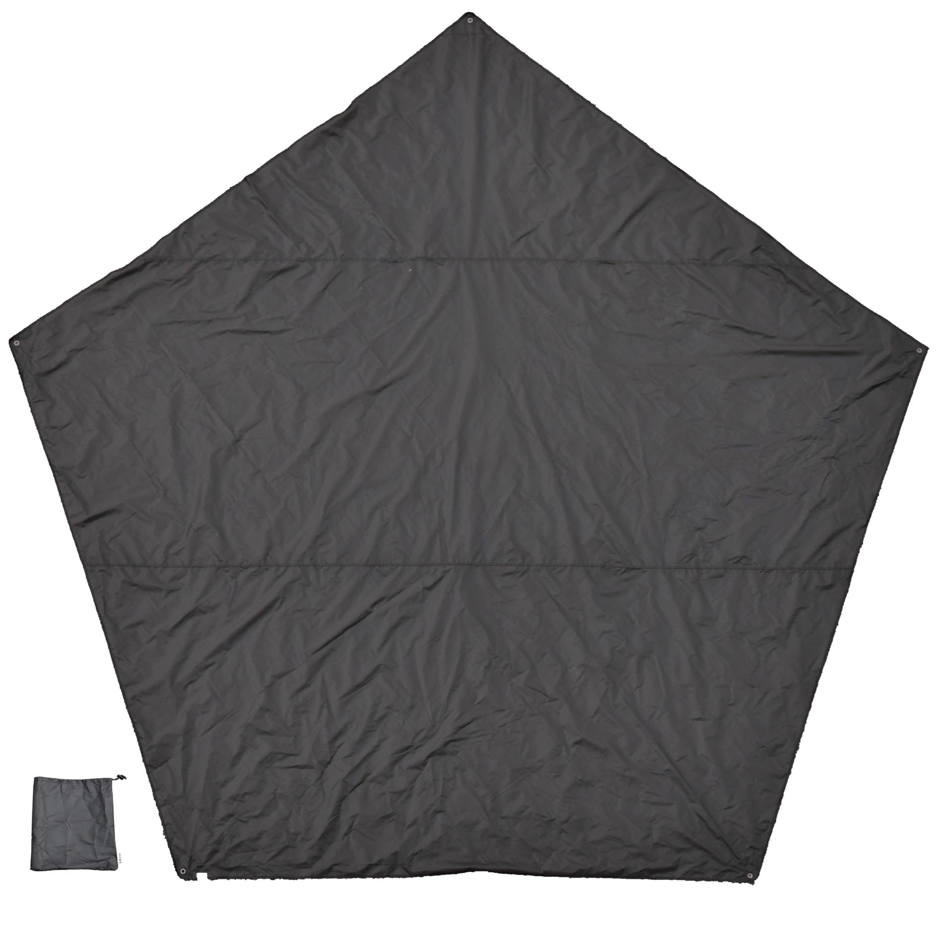 iBeamed Pentagonal Ground Pentagon Camping Footprint 270cm Sheet, Tarp, (Black, Sides) чёрный