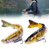 Artificial Bait 12.8cm/18g Bionic Simulation Fish Eyes Bright Color Realistic Looking Flexible Lure Treble Hook Design Colorful Highly Simulated