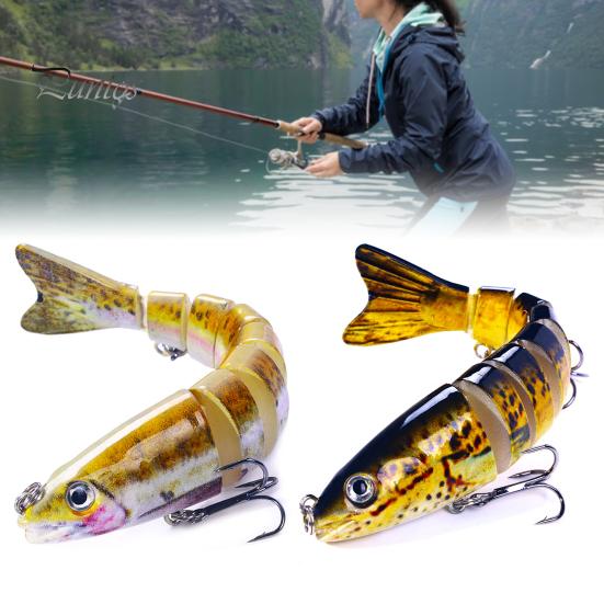 Artificial Bait 12.8cm/18g Bionic Simulation Fish Eyes Bright Color Realistic Looking Flexible Lure Treble Hook Design Colorful Highly Simulated